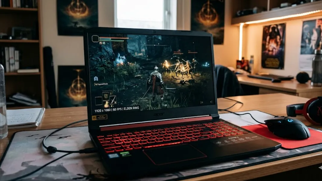 Best gaming laptop under $700 with an RTX 4050 running a game at 1080p