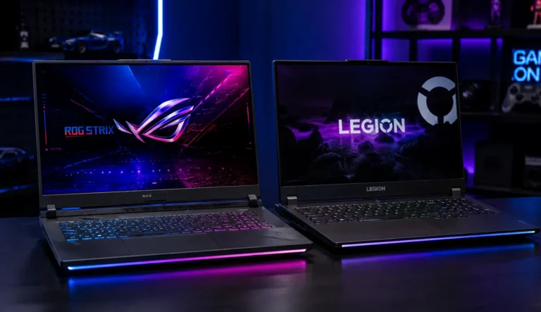 Two gaming laptops compared side by side in 2026